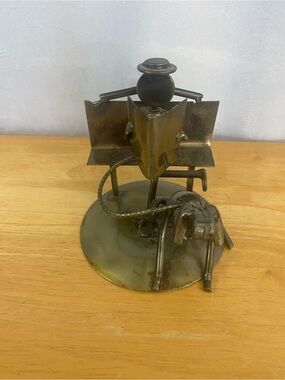 Metal Reader Sculpture